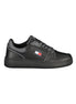 Tommy Hilfiger Black Leather Women Sneaker Tommy Hilfiger