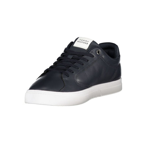 Tommy Hilfiger Blue Leather Men Sneaker Tommy Hilfiger
