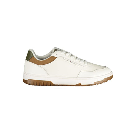 Tommy Hilfiger White Leather Men Sneaker Tommy Hilfiger