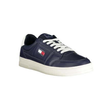 Tommy Hilfiger Blue Leather Men Sneaker Tommy Hilfiger