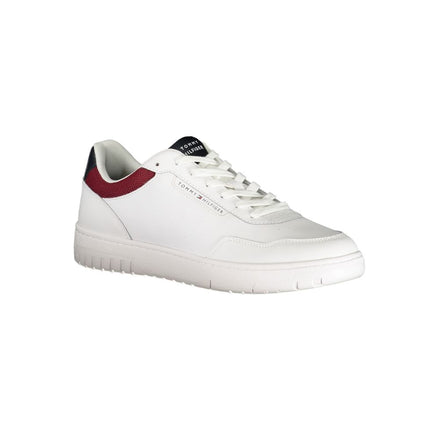 Tommy Hilfiger White Leather Men Sneaker Tommy Hilfiger