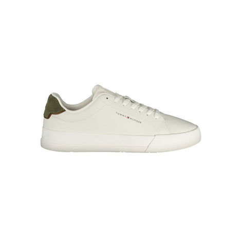 Tommy Hilfiger White Leather Men Sneaker Tommy Hilfiger