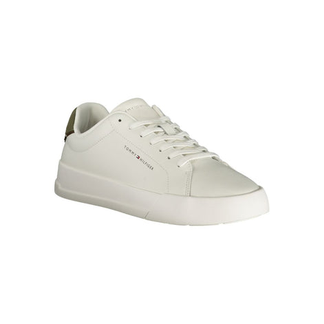 Tommy Hilfiger White Leather Men Sneaker Tommy Hilfiger