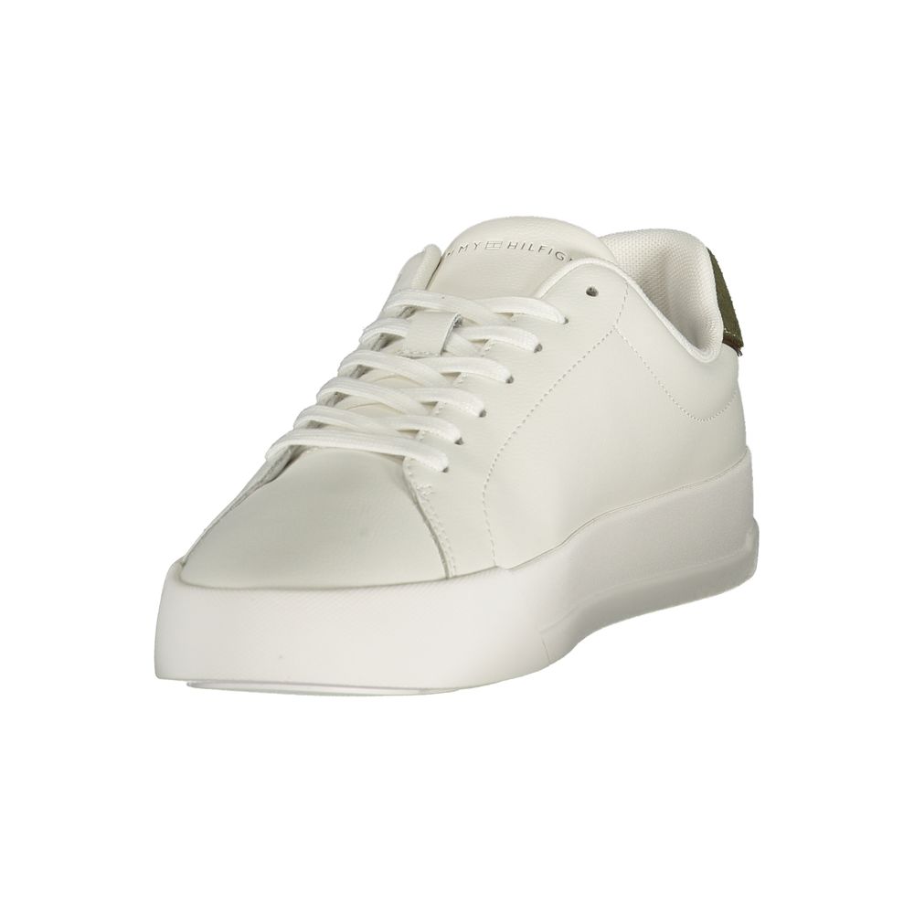 Tommy Hilfiger White Leather Men Sneaker Tommy Hilfiger