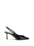 Prada Black Calf Leather Bos Taurus High Heel Pumps Prada