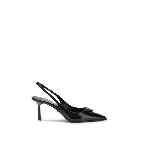 Prada Black Calf Leather Bos Taurus High Heel Pumps Prada