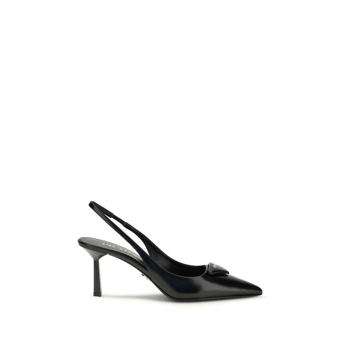 Prada Black Calf Leather Bos Taurus High Heel Pumps Prada