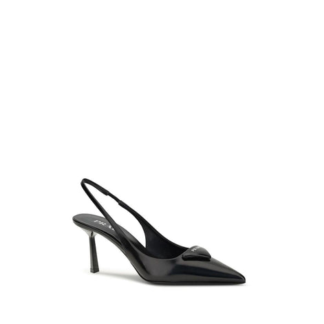 Prada Black Calf Leather Bos Taurus High Heel Pumps Prada