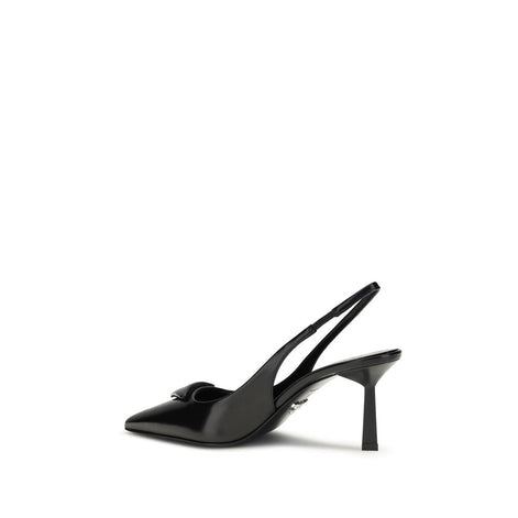 Prada Black Calf Leather Bos Taurus High Heel Pumps Prada