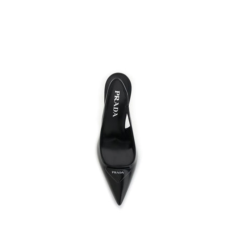 Prada Black Calf Leather Bos Taurus High Heel Pumps Prada