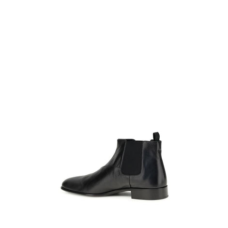 Prada Black Leather Ankle Boots Prada