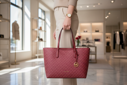 Sac Michael Kors Tissu Rouge Bandoulière Femme