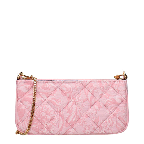 Versace Pink Fabric Crossbody Bag Versace