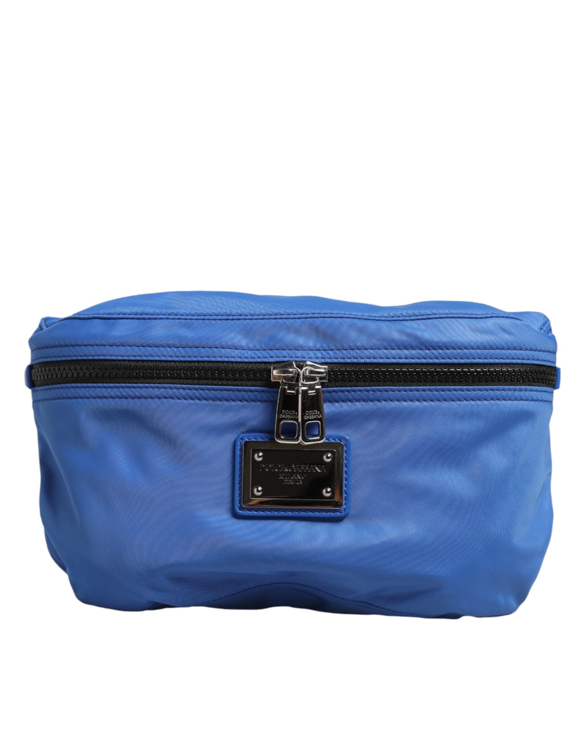Dolce & Gabbana Blue Logo Plaque Nylon Waist Fanny Pack Men's Borse Bag Dolce & Gabbana