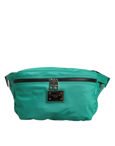 Dolce & Gabbana Green Logo Plaque Nylon Waist Fanny Pack Men's Borse Bag Dolce & Gabbana