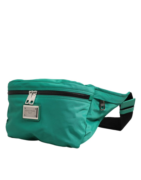 Dolce & Gabbana Green Logo Plaque Nylon Waist Fanny Pack Men's Borse Bag Dolce & Gabbana
