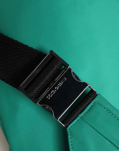 Dolce & Gabbana Green Logo Plaque Nylon Waist Fanny Pack Men's Borse Bag Dolce & Gabbana