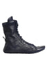 Dolce & Gabbana Dark Blue Deer Leather Mid Calf Boots Shoes Dolce & Gabbana