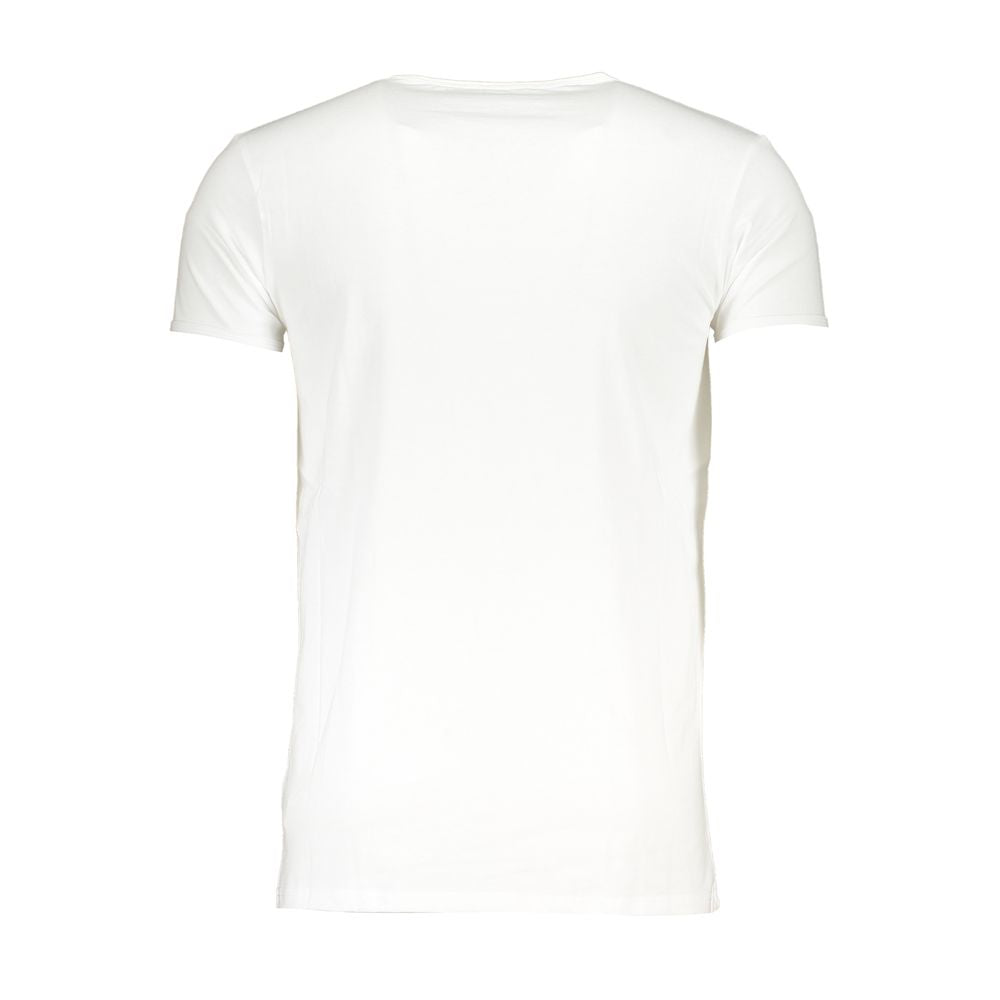 Cavalli Class Bianco Cotton Men T-Shirt Cavalli Class