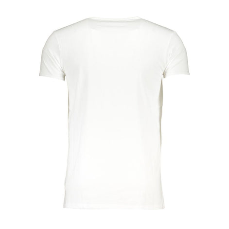 Cavalli Class Bianco Cotton Men T-Shirt Cavalli Class