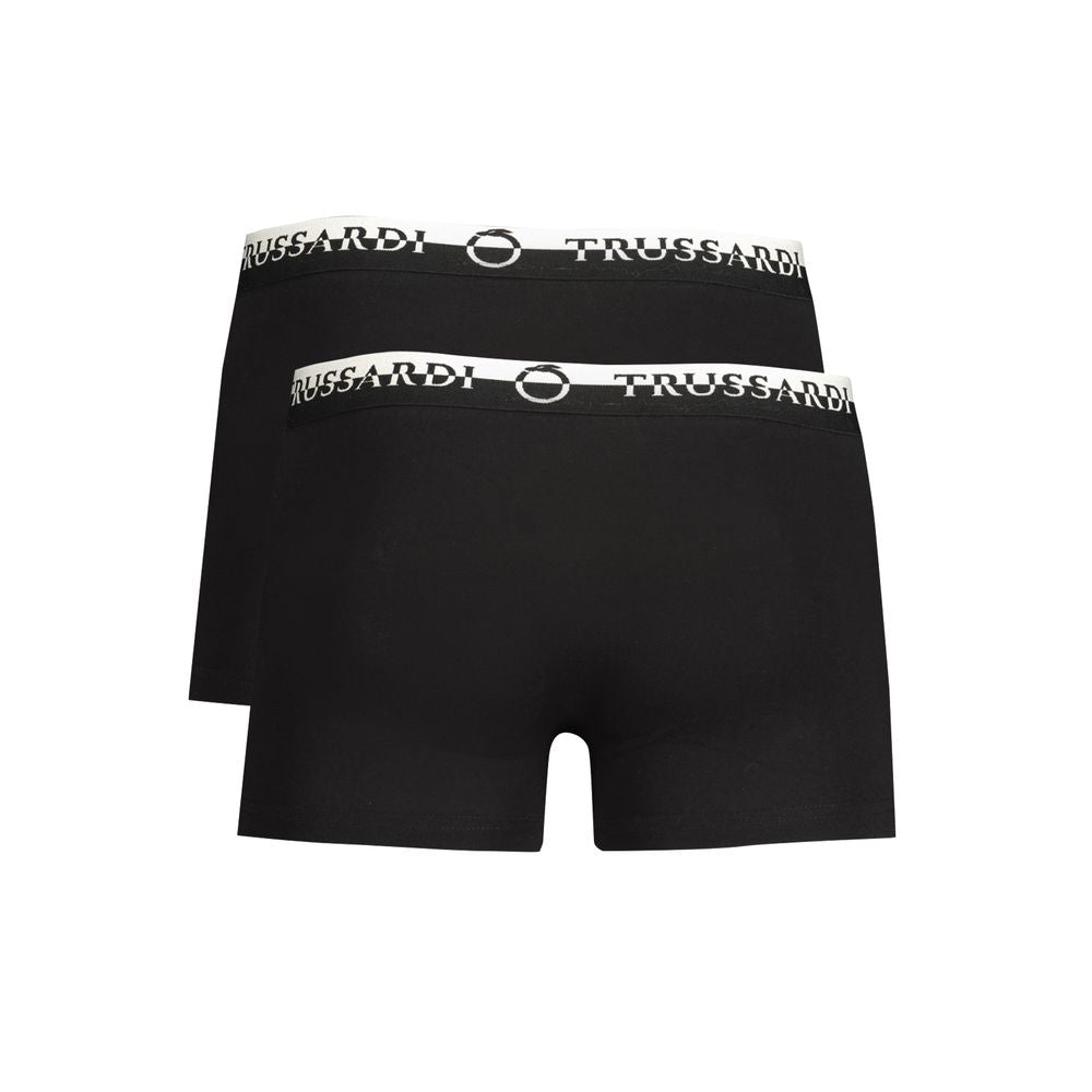 Trussardi Black Cotton Underwear Trussardi