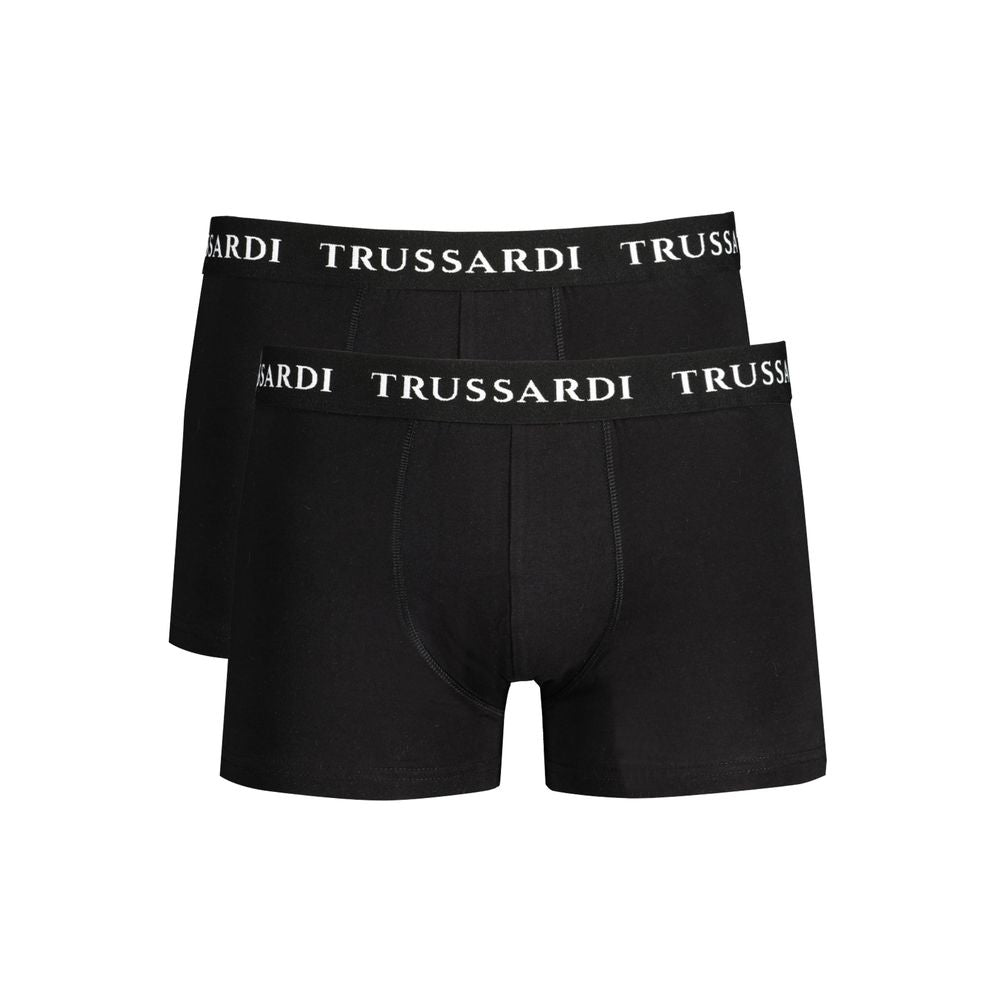 Trussardi Black Cotton Underwear Trussardi