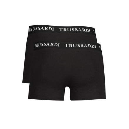 Trussardi Black Cotton Underwear Trussardi