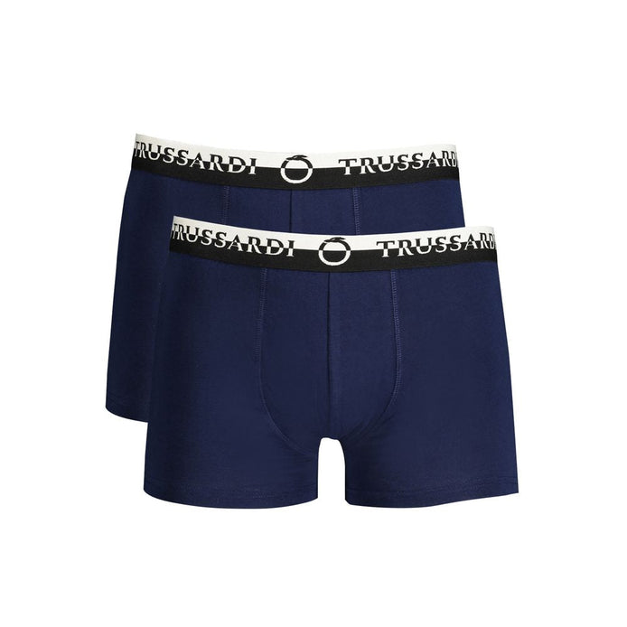 Trussardi Blue Cotton Underwear Trussardi