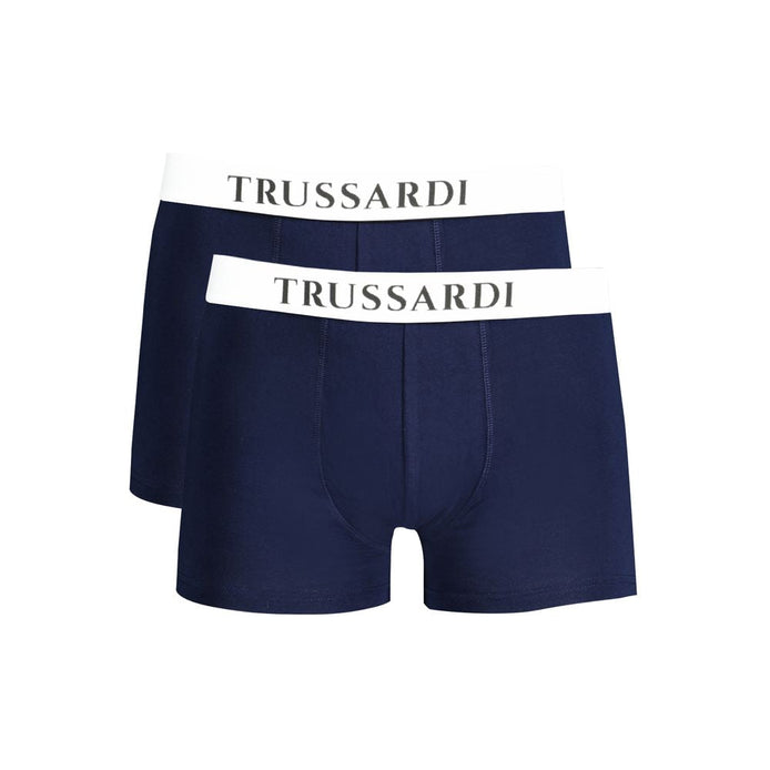 Trussardi Blue Cotton Underwear Trussardi
