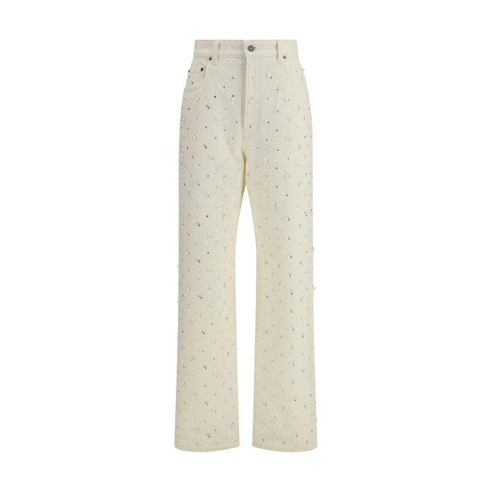 Golden Goose White Cotton Casual Pants Golden Goose