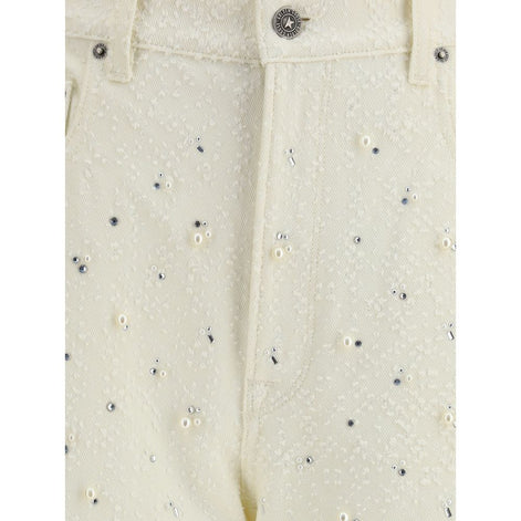 Golden Goose White Cotton Casual Pants Golden Goose