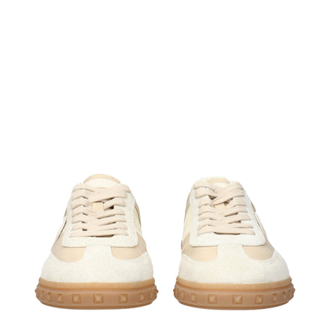 Valentino Garavani Beige Fabric Low Top Sneakers Valentino Garavani