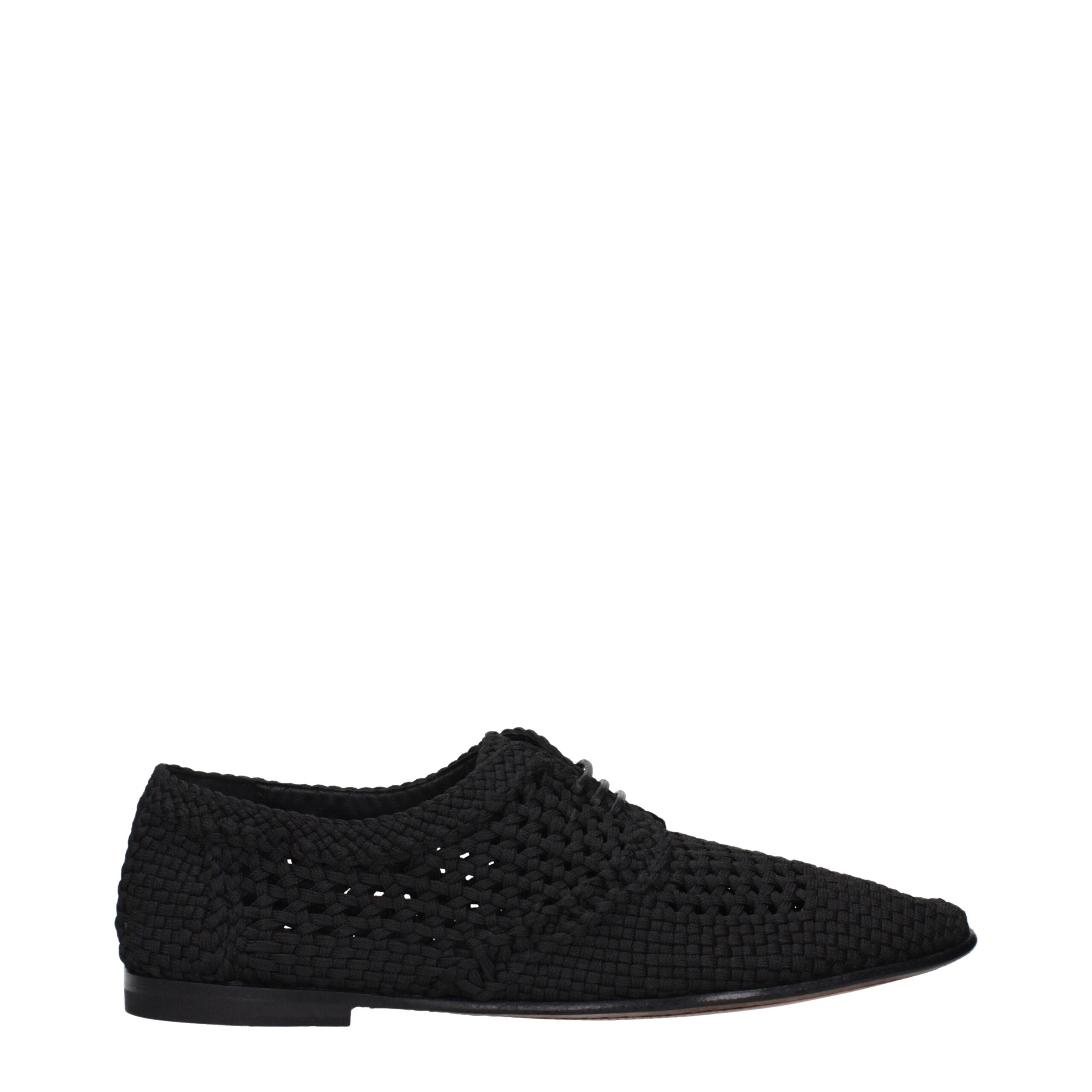 Dolce & Gabbana Black Fabric Oxfords And Derbies Dolce & Gabbana