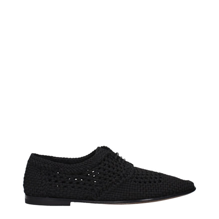 Dolce & Gabbana Black Fabric Oxfords And Derbies Dolce & Gabbana