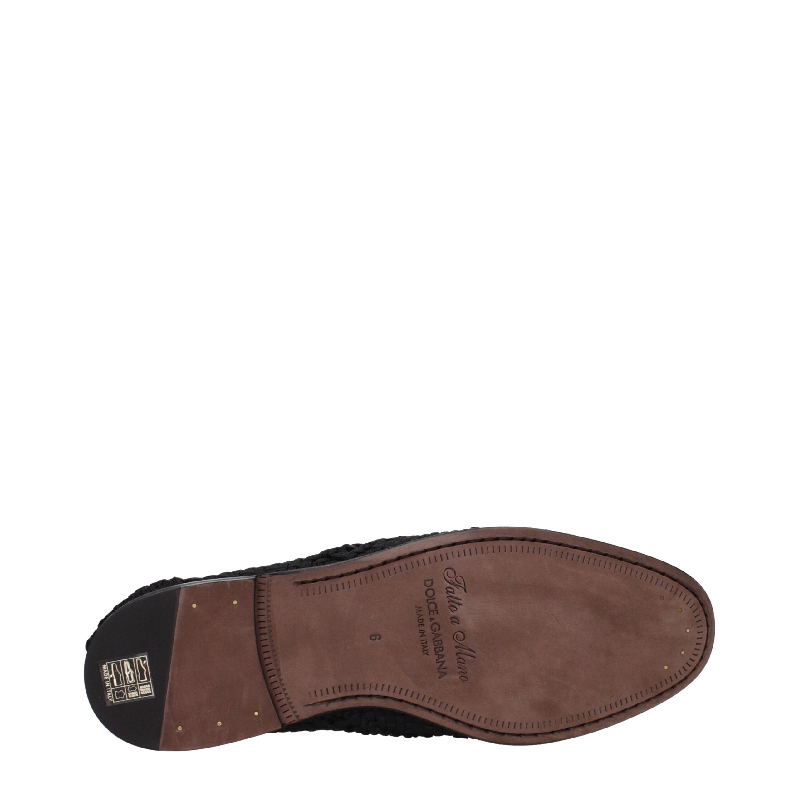 Dolce & Gabbana Black Fabric Oxfords And Derbies Dolce & Gabbana