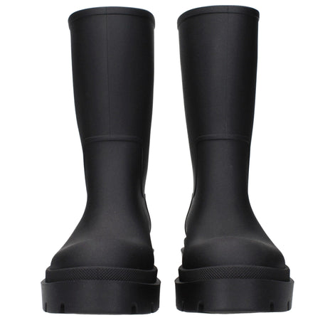 Off-White Black Cotton Ankle Boots Off-White