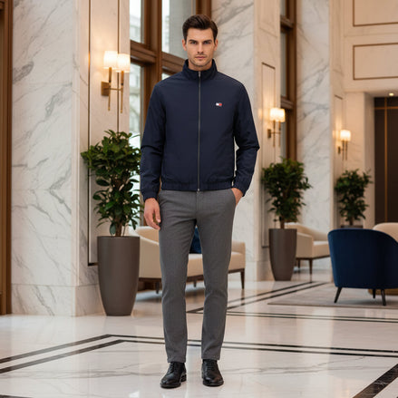 Tommy Hilfiger Blue Polyester Men Jacket Tommy Hilfiger