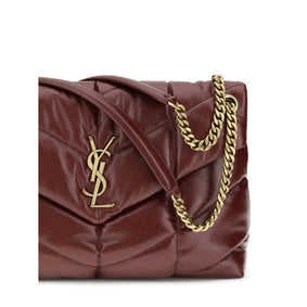 Saint Laurent Bordeaux Calf Leather Bos Taurus Shoulder Bag Saint Laurent