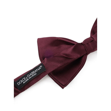 Dolce & Gabbana Bordeaux Silk Bowtie Dolce & Gabbana