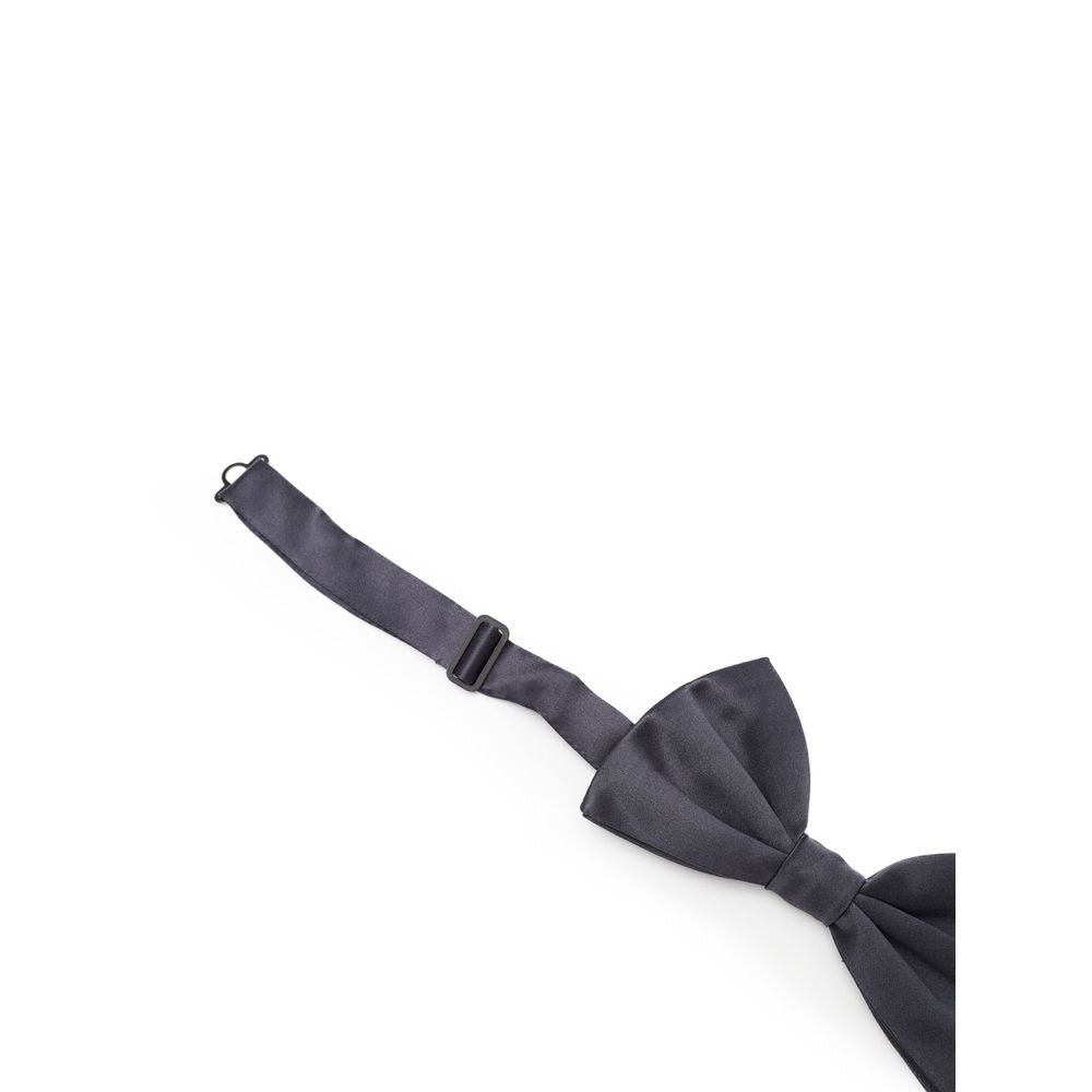 Dolce & Gabbana Gray Silk Bowtie Dolce & Gabbana