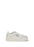 Autry White Calf Leather Bos Taurus Low Top Sneakers Autry