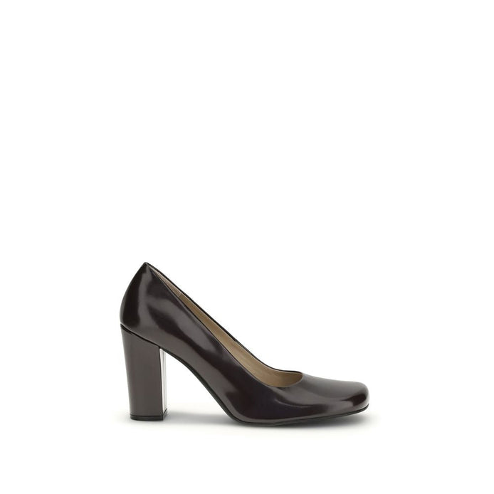 The Row Brown Calf Leather Bos Taurus Platform Pumps The Row