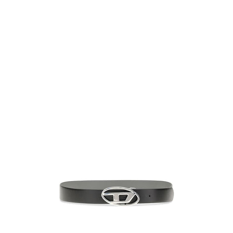 Diesel Black Calf Leather Bos Taurus Regular Belt Diesel
