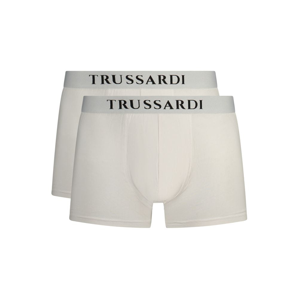 Trussardi White Cotton Men Boxer Underwear Trussardi