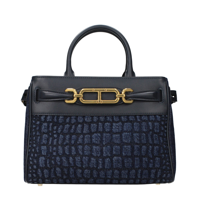 Tom Ford Blue Fabric Handbag Tom Ford