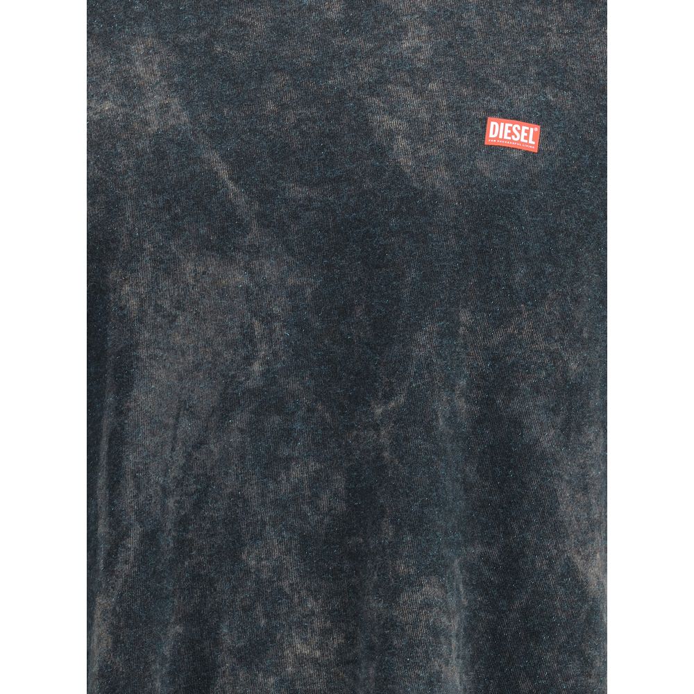 Diesel Black Cotton T-Shirt Diesel