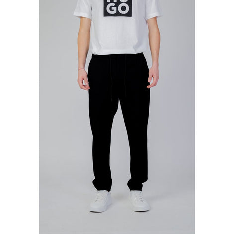 Hugo Boss Black Polyester Casual Pants Hugo Boss