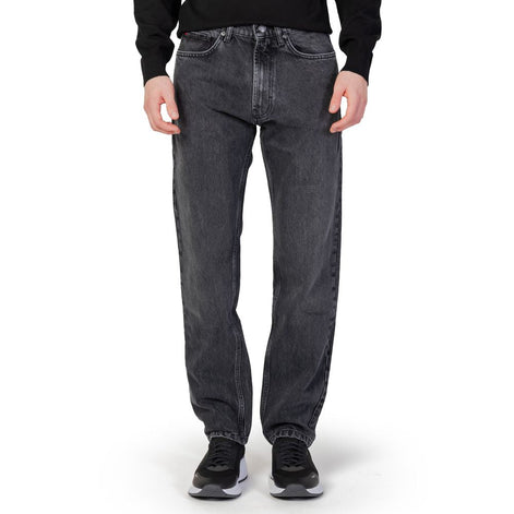 Hugo Boss Black Cotton Relaxed Fit Jeans Hugo Boss
