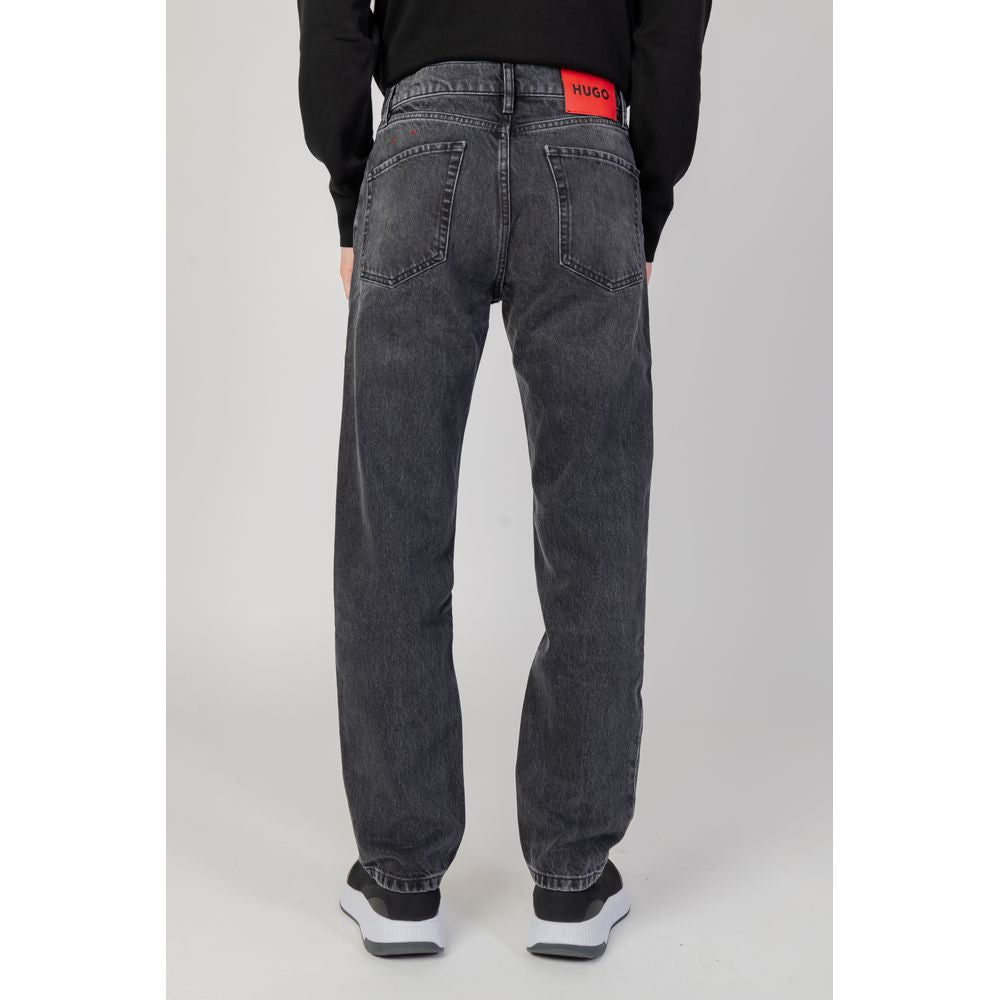 Hugo Boss Black Cotton Relaxed Fit Jeans Hugo Boss