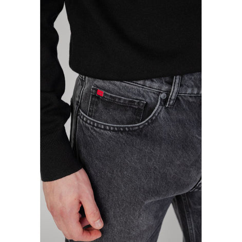 Hugo Boss Black Cotton Relaxed Fit Jeans Hugo Boss